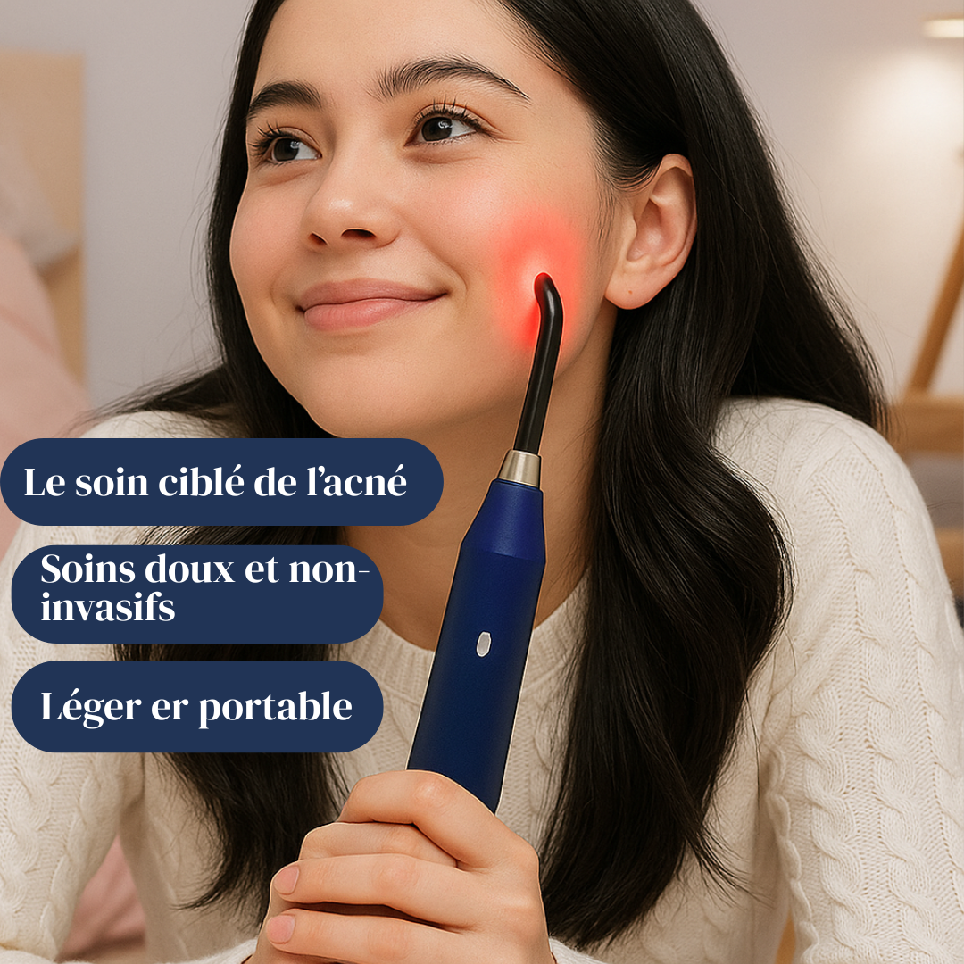 LumiSkyn™ – Appareil LED Anti-Acné Bleu & Rouge | Soin Naturel
