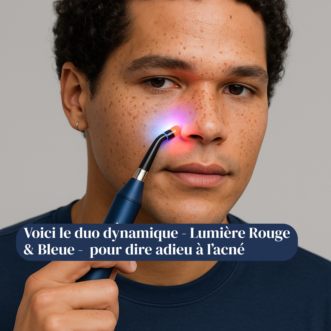 LumiSkyn™ – Appareil LED Anti-Acné Bleu & Rouge | Soin Naturel