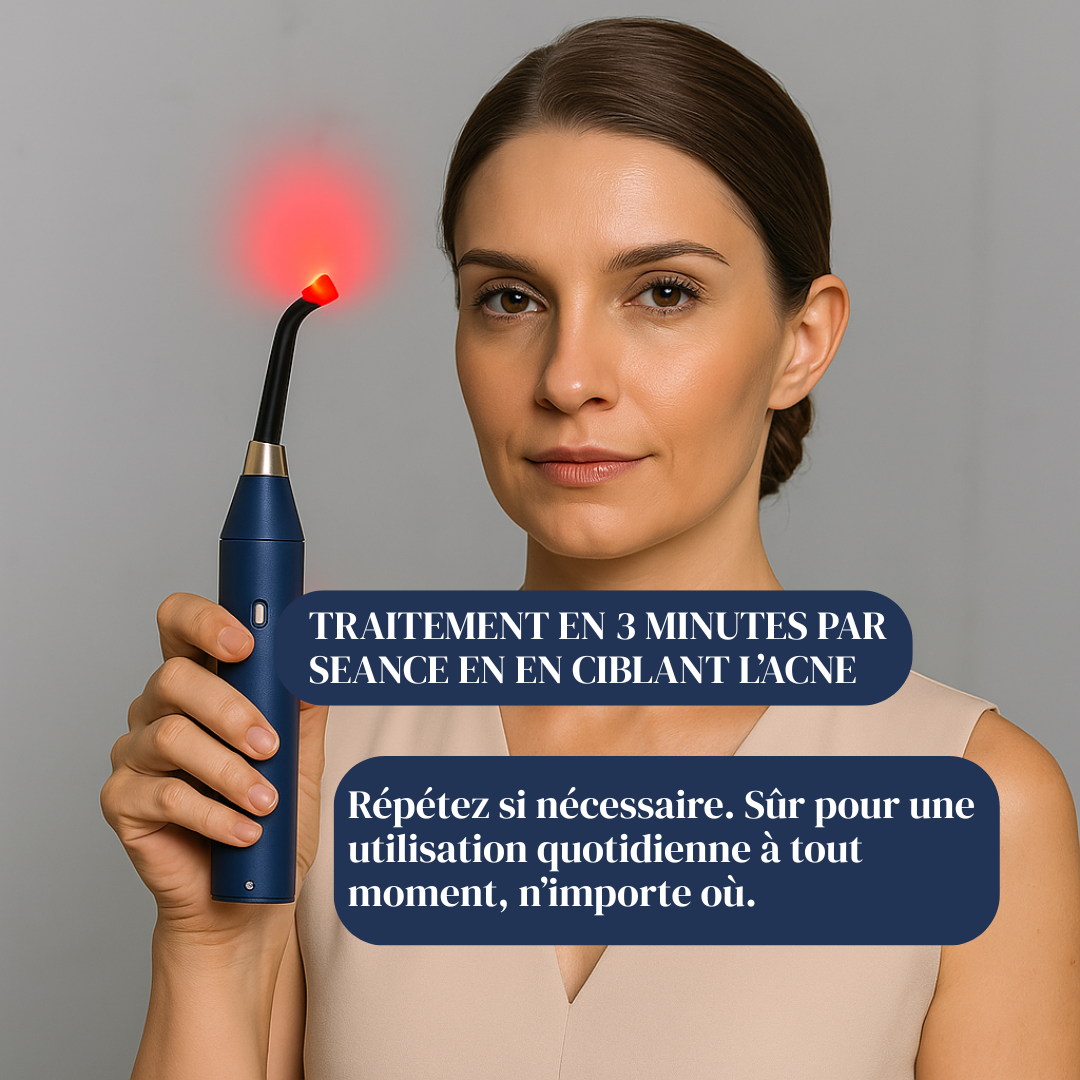 LumiSkyn™ – Appareil LED Anti-Acné Bleu & Rouge | Soin Naturel