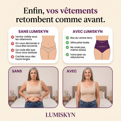 Sans et avec la culotte gainante